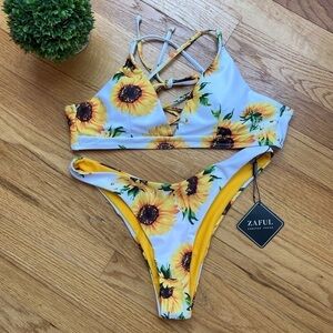 Zaful Sunflower Bikini